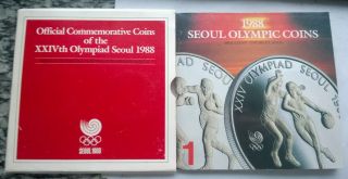 South Korea 1988 Olympics Set Of 2 Coins,  1000,  2000 Won