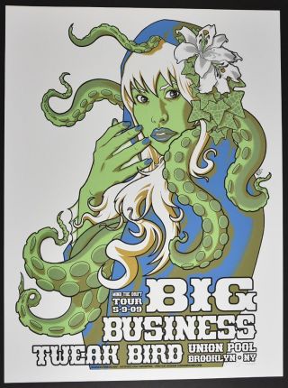 Big Business Concert Poster Brian Ewing Art Print Silkscreen 2009 Signed 
