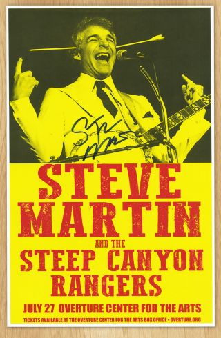 Steve Martin Autographed Live Show Gig Poster The Jerk,  Three Amigos