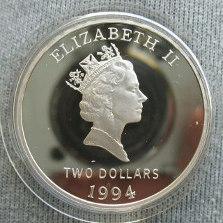 1994 Bermuda Silver Proof 2 Dollars Royal Visit