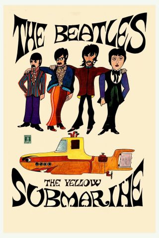 The Beatles Yellow Submarine Italy Movie Poster 1969 13x19