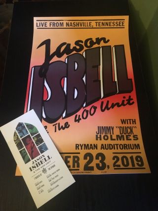 Jason Isbell Ryman Hatch Show Print And Lobby Card