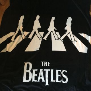 The Beatles Abbey Road Black Fleece Throw Blanket
