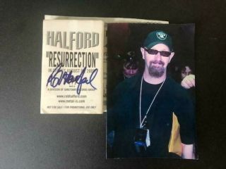 Judas Priest Rob Halford Autographed Promotional Cassette Sleeve W Cassette