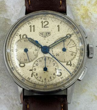 Vintage Heuer Pre - Carrera Chronograph Wristwatch Ref.  2443 Valjoux 72 Nr