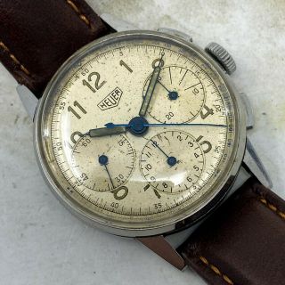 Vintage Heuer Pre - Carrera Chronograph Wristwatch Ref.  2443 Valjoux 72 NR 2