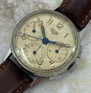 Vintage Heuer Pre - Carrera Chronograph Wristwatch Ref.  2443 Valjoux 72 NR 3