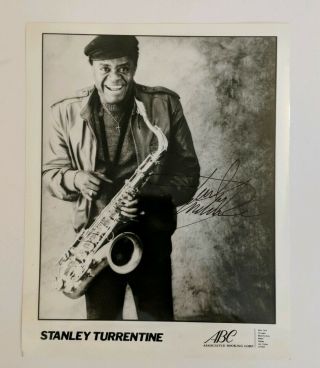 Stanley Turrentine Signed Jazz Saxophone Photo