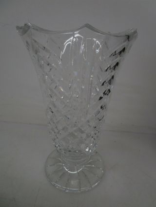 Waterford Fine Cut Crystal Vase 10 " Tall Flowers