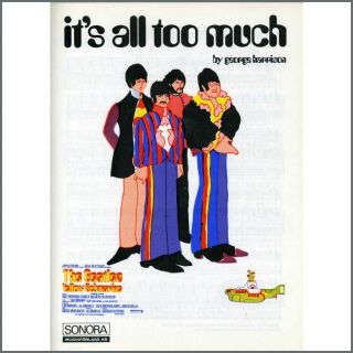 The Beatles 1969 It’s All Too Much Sonora Sheet Music (scandinavia)