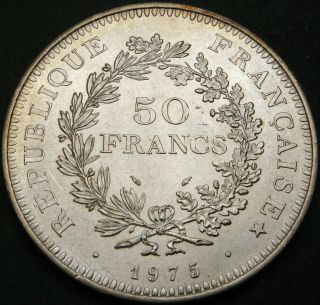 France 50 Francs 1975 - Silver - Xf/aunc - 3297 ¤