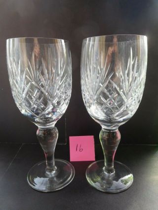 2 Lrg Crystal Glass Wine Glasses By T Webb In The " St Andrews " Pattern 8 In High