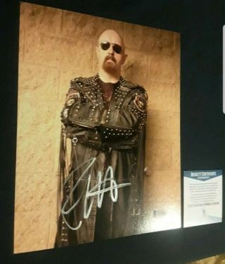 Rob Halford Judas Priest Autographed Photo Beckett Cert