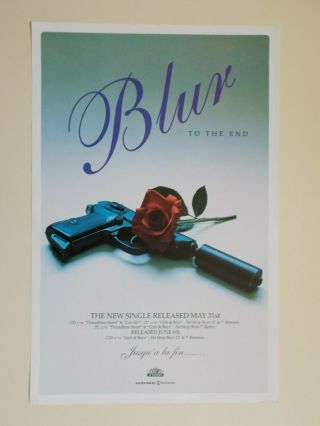 Blur - To The End Uk 1994 Food 13 " X 20 " Official Promo Poster Rare