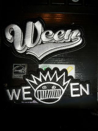 Ween Boognish Patches Set Of 2 Exclusive Black White