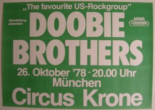 Doobie Brothers Concert Tour Poster 1978 Livin 