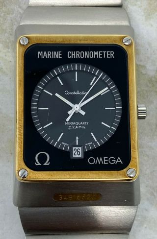 Vintage Omega Constellation Megaquartz Marine Chronometer Wristwatch Nr