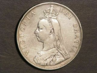 Great Britain 1890 2 Florin Victoria Silver Vf