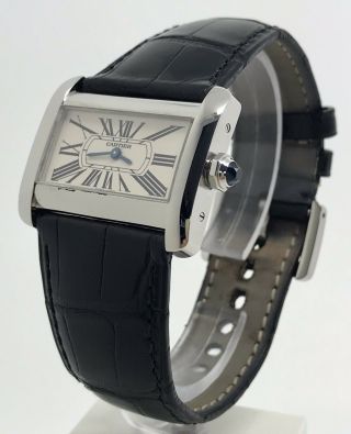 Authentic Cartier Tank Divan 2599 Stainless Steel Women’s Quartz Watch