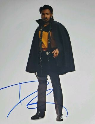 Donald Glover Hand Signed 8x10 Photo W/holo Star Wars