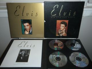 1994 Rca Records " Elvis - His Life And Music " (4) Cd & Illustrated Book Box Set
