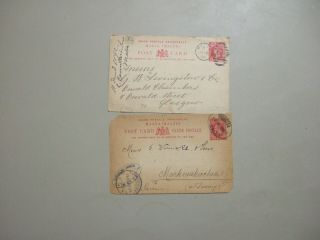 Two Old Malta Postal Stationery: 1892 Queen Victoria,  1906 King George V