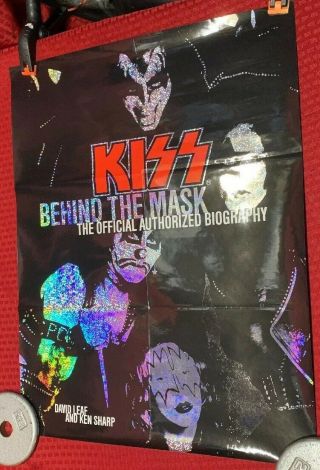 Kiss Band 2003 Behind The Mask Book 1974 1st Album Sparkle Promo Poster Gene Ace