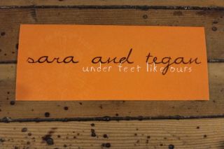 Tegan and Sara 1999 presskit Under Feet Like Ours w/bio,  8x10 photo and sticker 2