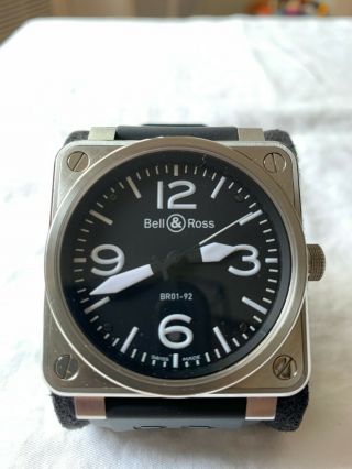 Bell & Ross Br 01 - 92 Black Dial W/ And 4 Additional Straps