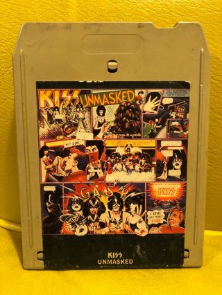 Rare Kiss Unmasked 8 Track Cassette Tape