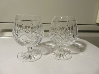 Waterford Crystal Lismore Brandy Snifter Balloon Glass Set Of 2