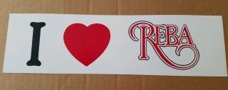 Reba Mcentire Vintage 1980s Bumper Sticker With Old Logo And Scarce