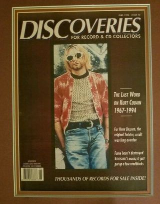 Artist Proof 1 Of A Kind Mag Cover 1994 Kurt Cobain Of Nirvana 1 Of 1