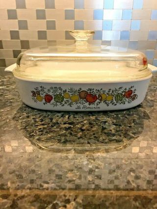 Corning Ware Spice Of Life 10 " Covered Casserole Dish A 10 B With Lid