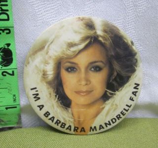 Barbara Mandrell Fan - Club Mca Country Music Pinback 1980s Sexy Button 3 "