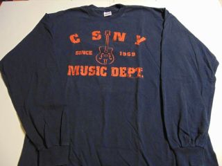 Rock T Shirt Authentic Csny Crosby Stills Nash & Young Music Dept Long Sleeve Xl