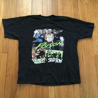 2003 Poison Vince Neil Skid Row Concert Tour T Shirt Size Xl Motley Crue