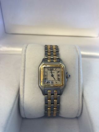 Ladies Cartier Panther Watch Pre Owned 18k Gold And Stainless Steel C137432