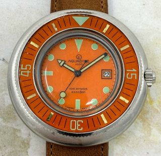Vintage Aquadive 1000 Diver Wristwatch Bakelite Bezel