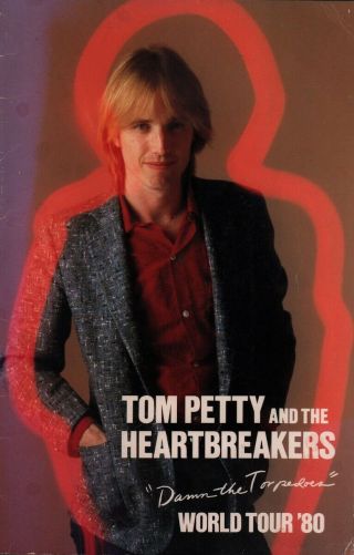 Tom Petty 1980 Damn The Torpedoes World Tour Concert Program Book / Vg 2 Nmt