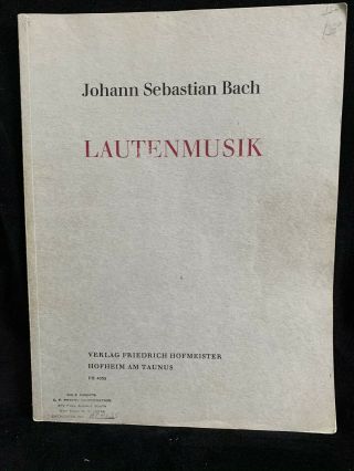 Bach - Lute Music - Verlag Friedrich Hofmeister - Vol 7
