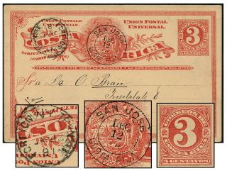 Costa Rica 3¢ Psc Dec 1890 To Germany H&g 4
