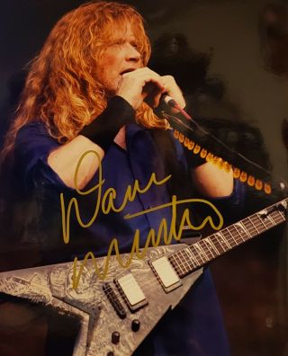 Dave Mustaine Megadeath Autographed Signed 8x10 Photo Rock Legend