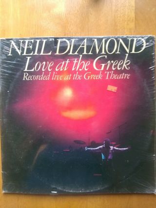 Vtg 1977 Neil Diamond Rare 2 Vinyl Lps Love At The Greek Live