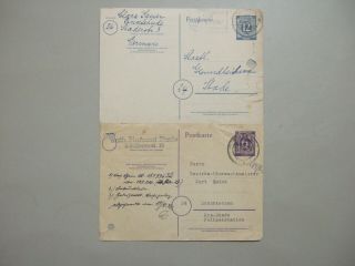 Two Germany Postal Stationery With Numeral Printed Stamps