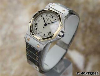 Cartier 18k Gold and Stainless St Santos 30mm Unisex Swiss Automatic Watch N173 2