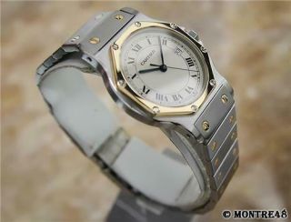 Cartier 18k Gold and Stainless St Santos 30mm Unisex Swiss Automatic Watch N173 3