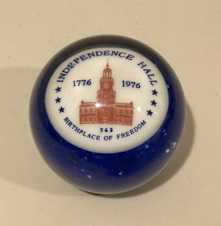 Skip Woods Independence Hall Bi - Centennial Paperweight Signed