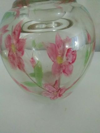 Gorgeous Heavy Cased Multifloral Vase Attributedto Charles Lotton