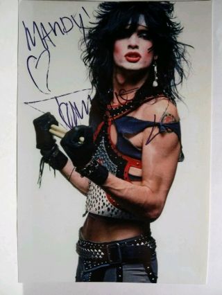 Tommy Lee Authentic Hand Signed Autograph 4x6 Photo - Motley Crue Drummer - Mandy